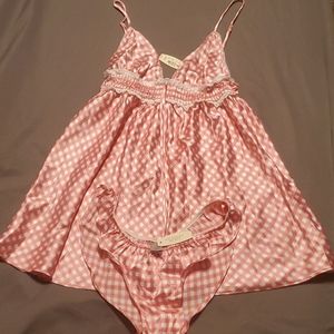Satin & Lace Cami Set Victoria's Secret Small